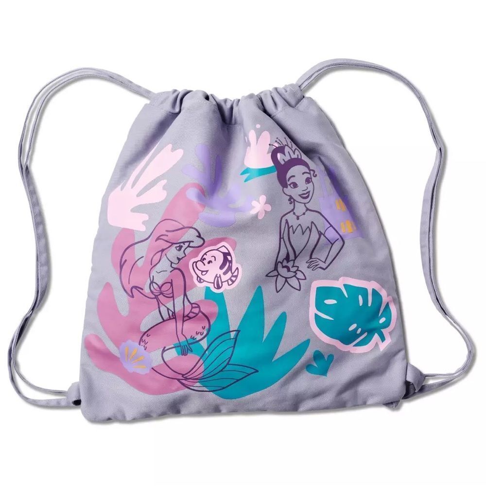 Disney Princess Drawstring Bag one size purple NWT in packaging
